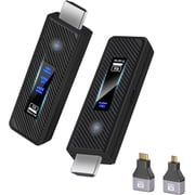 2025 Upgraded Wireless HDMI Transmitter and Receiver 165FT/50M, Wireless HDMI Extender kit for 4K@30Hz Input, 1080P@60Hz Output, 5.8G 2.4G high-Speed Transmission Support laptops, PC, Camera