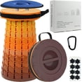 thumbnail image 1 of 2025 Upgraded XXL Collapsilbe Stool with Cushion,More Sturdy and Height 19.7",D11.8,Portable and Lightweight Adjustable Chair Telescoping Stool for Camping Hiking BBQ Max Loading 1000Ibs, 1 of 9