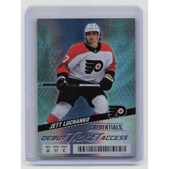 2025 Upper Deck Credentials Debut Ticket Access Jett Luchanko RC #102 /999 Philadelphia Flyers Hockey Card