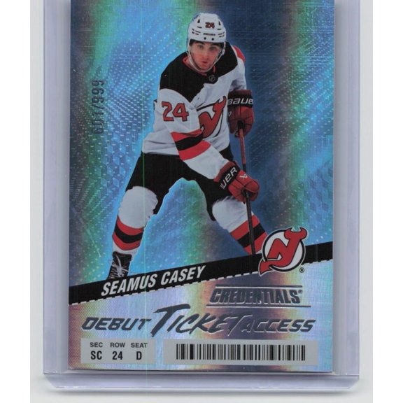 2025 Upper Deck Credentials Debut Ticket Access Seamus Casey #110 601/999 Rookie Hockey Card