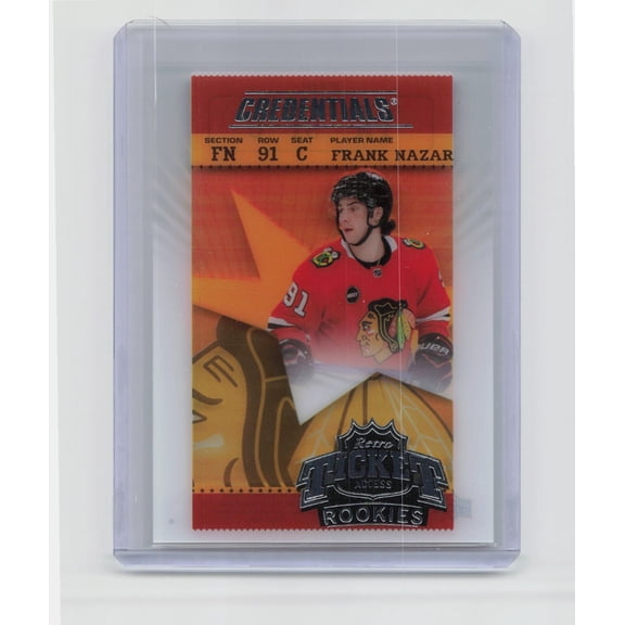 2025 Upper Deck Credentials Retro Ticket Access Rookies Hockey Card RTR-FN Frank Nazar RC