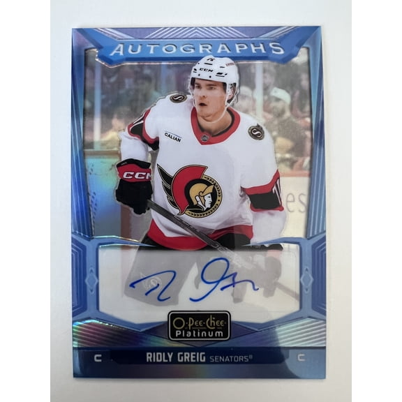 2025 Upper Deck O-Pee-Chee Platinum Ridly Greig Blue Rainbow