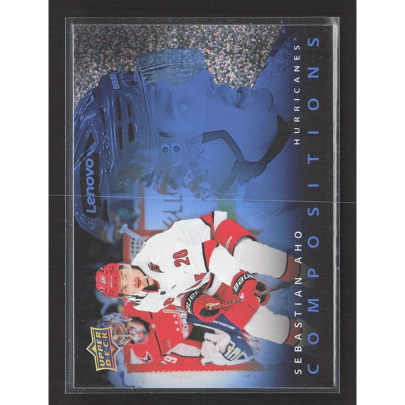 2025 Upper Deck Series 1 Compositions Excellent Speckle CMP-27 Sebastian Aho Carolina Hurricanes Hockey Card