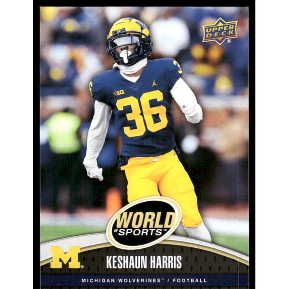 2025 Upper Deck World Sports Keshaun Harris Michigan Wolverines #81 Football Card