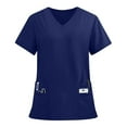 thumbnail image 1 of 2025 V-Neck Scrub Tops Women - Stretchy Pocket Nurse Scrubs with Medical Uniform Fit M Polyeste, 1 of 4