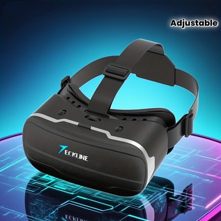 2025 VR System for Smart Device - Haptic Feedback, Adjustable Focus -800° Myopia, Ventilated PU Mask & Electronics - Smartphone VR Headset, No PC/Gaming Console Required