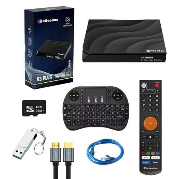 2025 VSeeBox V3 Plus 64GB, Streaming Media Player with Voice Remote