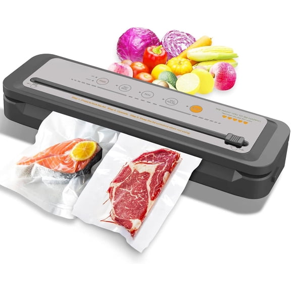 2025 Vacuum Sealer Machine | Compact Design One-touch Automatic Seal In 10-20 Seconds Dry Moist Wet And Cold Modes With 10 Bags & Built-in