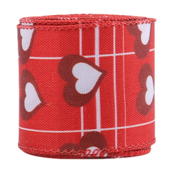 2025 Valentine's Day Clearance! Hiroekza Valentines Day Ribbon Heart Love Handitechnology Ribbon Polyester Wired Ribbon Wrapping Ribbon Valentines Wreath Bow For Holiday Decoration
