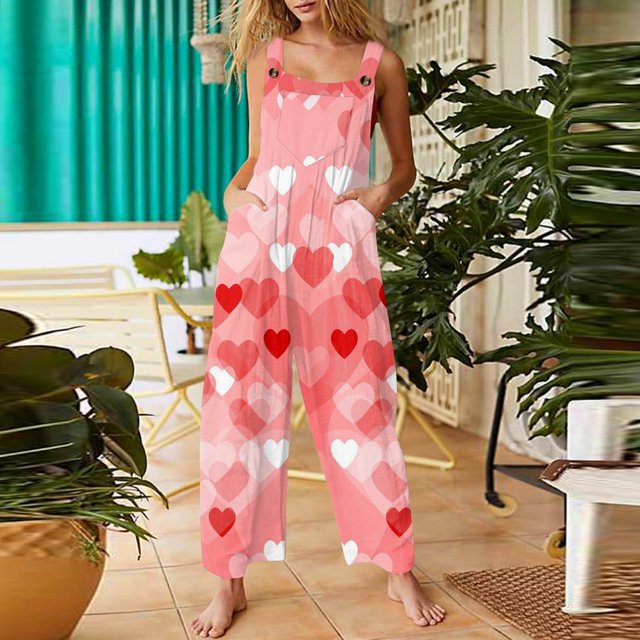 2025 Valentine's Day Jumpsuits for Girls, Women's Casual Jumpsuit