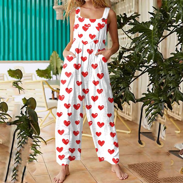 2025 Valentine's Day Jumpsuits for Girls, Women's Jumpsuit Valentine's