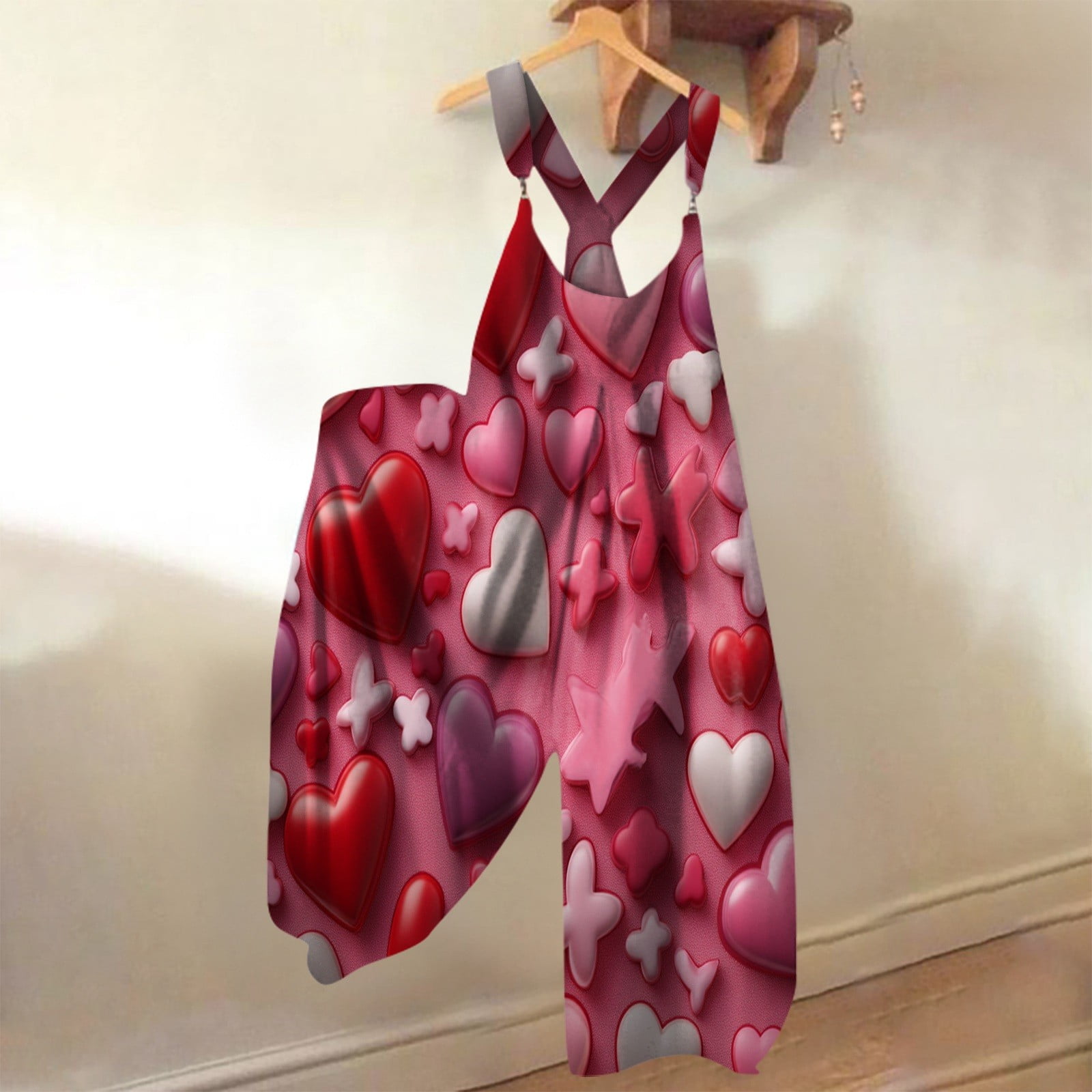 2025 Valentine's Day Jumpsuits for Girls, Women's Spring Overalls