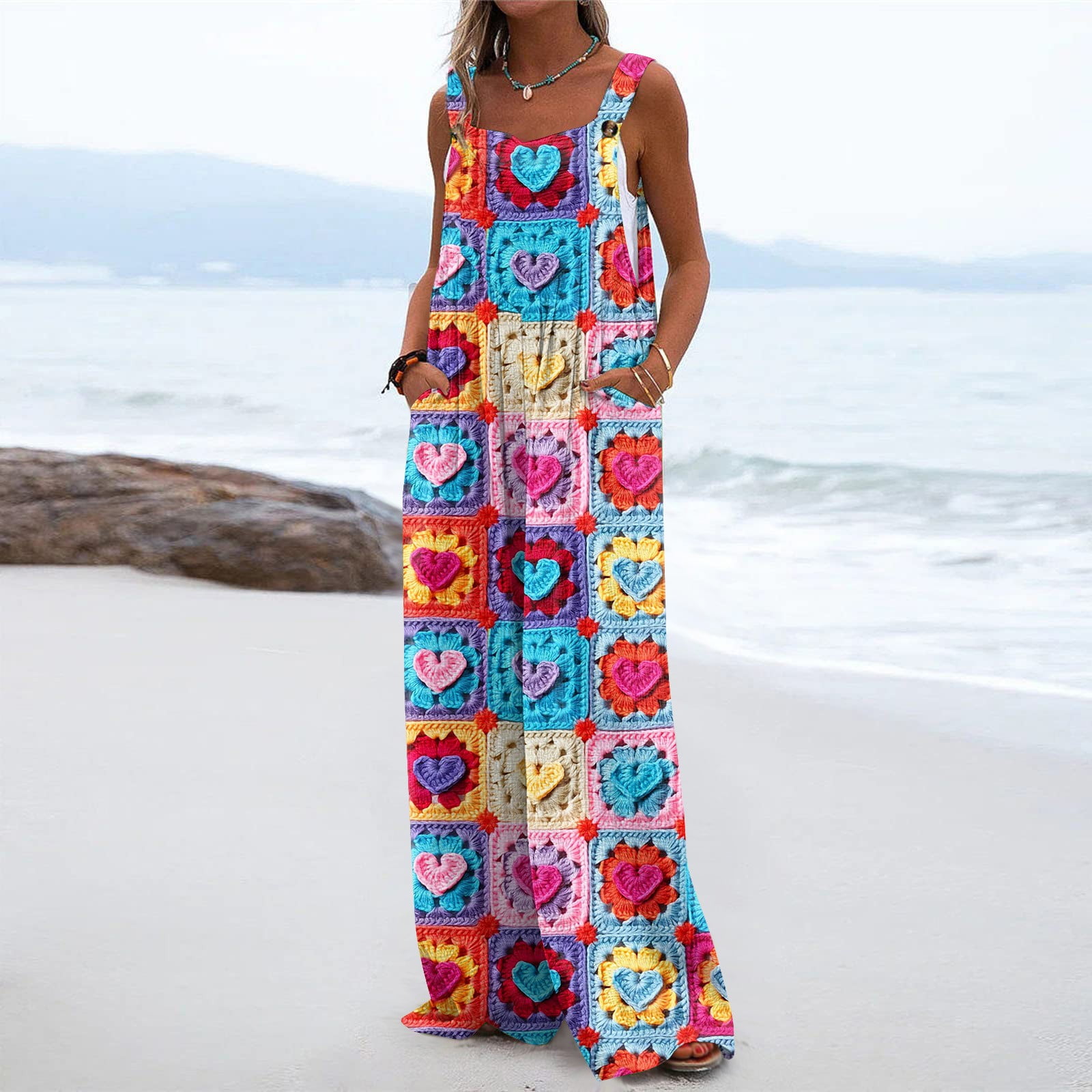 2025 Valentine's Day Overalls for Girlls, Wide Leg Overalls for Women