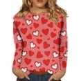 2025 Valentine's Day Sweatshirts for Girls, Fashion Valentine's Day