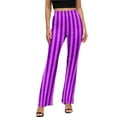 thumbnail image 1 of 2025 Vertical Striped Pants High Waisted Red and Black Print Street Style Flare Pants Summer Office Graphic Oversize Trousers, 1 of 5