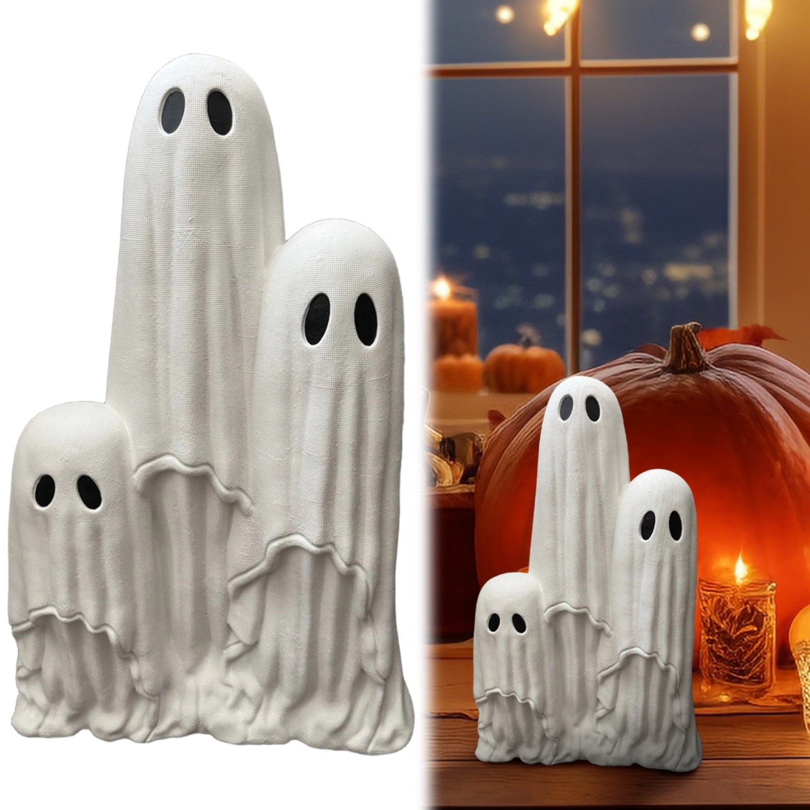 2025 Viral Ghost Trio LED Halloween Decorations – 9.8in Tall Hanging ...