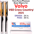 thumbnail image 1 of 2025 Volvo V60 Cross Country Performance Beam Wipers (Set of 2), 1 of 3