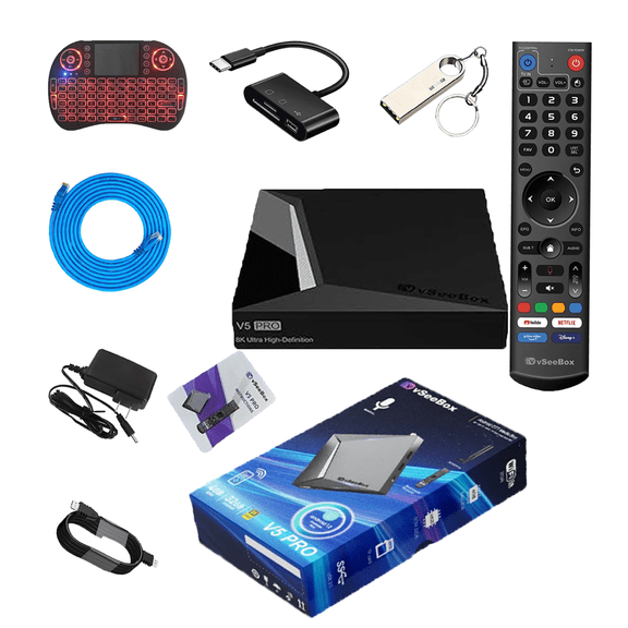 2025 Vseebox V5 pro Voice Control TV Box - 8K HDMI & Ethernet Cable, Android 11, 4GB RAM 32GB Storage, Amazing Home Electronic Perfect Gift for Family