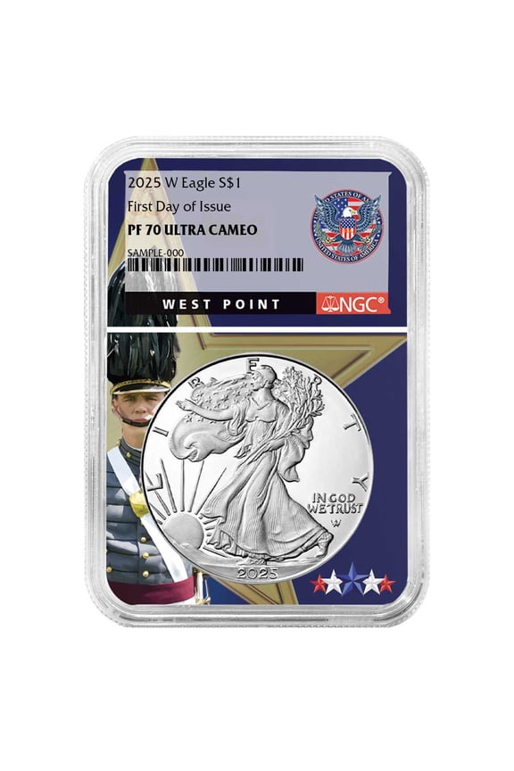 2025-W $1 1-oz Proof American Silver Eagle NGC PF70UC FDI West Point Core