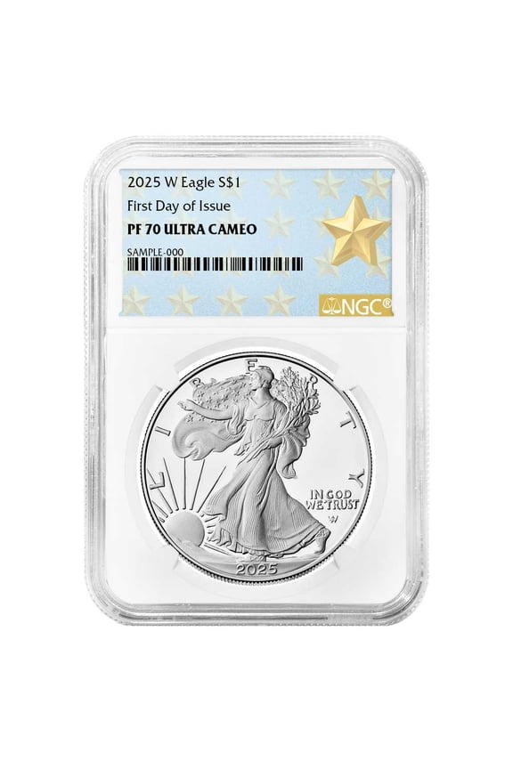 2025-W $1 1-oz Proof American Silver Eagle NGC PF70UC FDI West Point Star Label