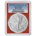 thumbnail image 1 of 2025 (W) $1 American Silver Eagle PCGS MS70 FDOI Blue Label Red Frame, 1 of 2