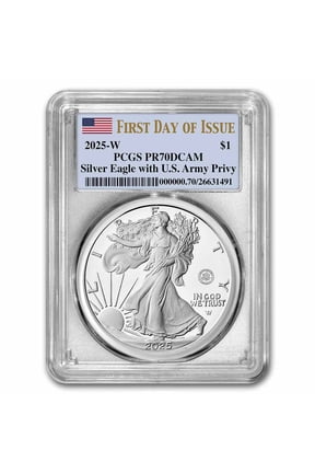 2025-W 1 oz Proof Silver Eagle PR-70 PCGS (Army Privy, FDI)