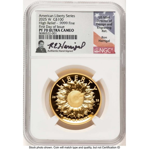 2025-W $100 Gold High Relief Coin NGC MS70 UCAM American Liberty - First Day of Issue - HAT782665031