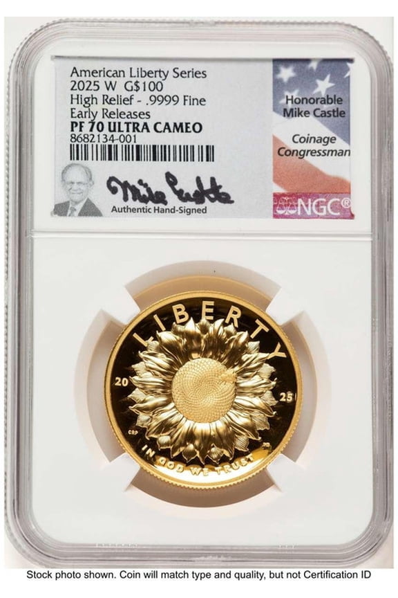 2025-W $100 Gold High Relief Coin NGC MS70 UCAM    American Liberty - First Strike - HAT782665043