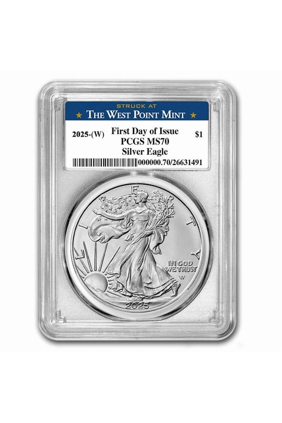 2025-(W) American Silver Eagle MS-70 PCGS (FDI, West Point Label)