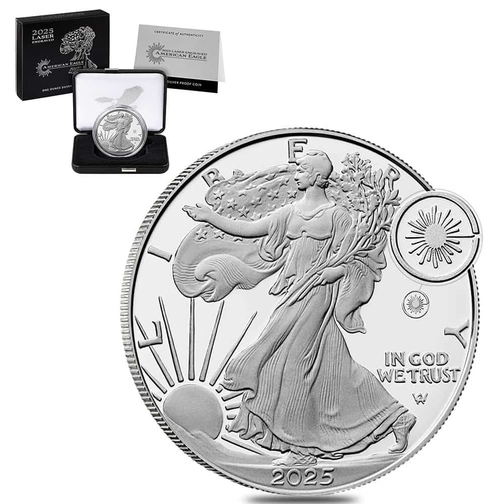 2025-W Laser Engraved Privy 1 oz Proof Silver American Eagle (w/Box ...