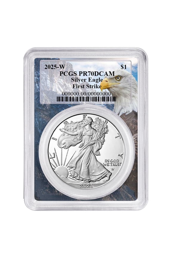 2025-W Proof $1 American Silver Eagle PCGS PR70DCAM FS Eagle Frame