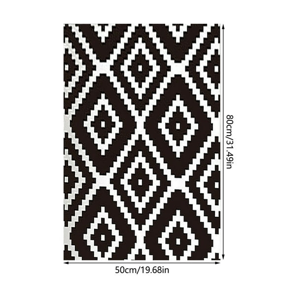 2025 WIZUTIZ Shower Mat Bathroom Rugs Bathroom Mats Area Rug Non-slip Rug Quick Dry Washable Bathmat for Living Room Floor Toilet Contemporary Abstract Diamond Trellis Rug 16* 24