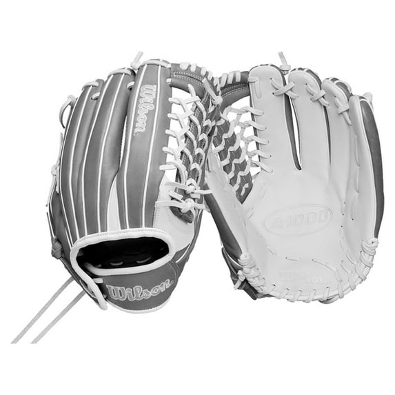 Wilson A1000 T125 12.5" Fastpitch Glove White/Grey 12.5
