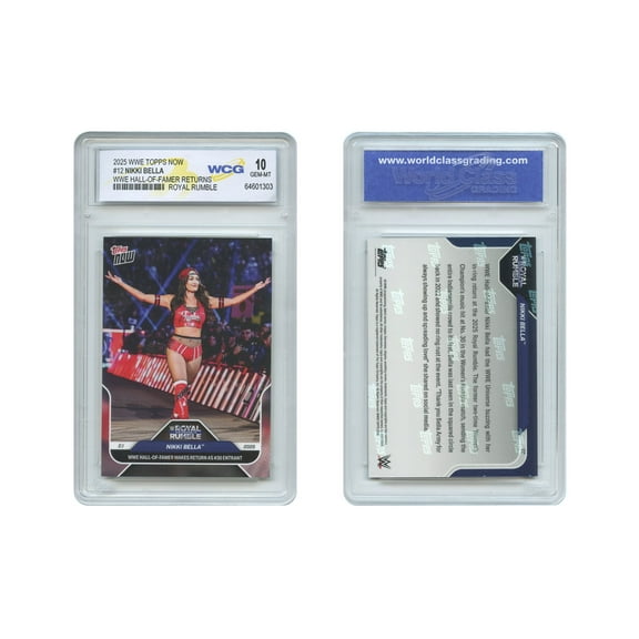 2025 WWE Topps Now NIKKI BELLA Card #12 WWE Hall of Famer Returns - Gem Mint 10