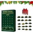 thumbnail image 1 of 2025 WWII Tank Advent Calendar – 24 Days of 24 Iconic Tanks, Christmas Countdown Calendar 2025 Contains 24 Unique Tank Pendants, 2D Acrylic Design, for Model Collectors, 1 of 11