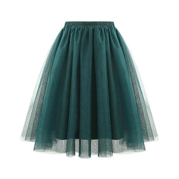 2025 Waist Pleated Mesh Skirt Skirts for Girls Soft Drape Mid Length Mini Skirt Skirt Large Size A Plaid Skirts for Women Line Skirt