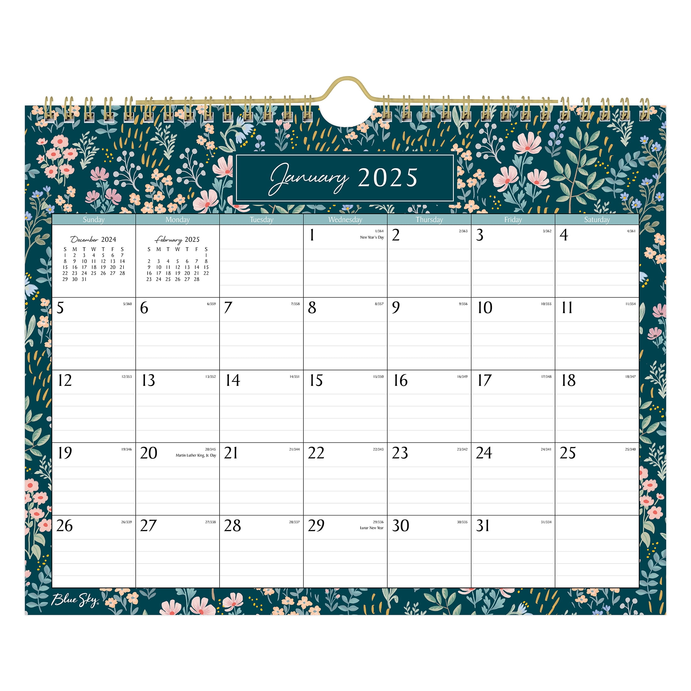 2025 Wall Calendar, 11x8.75, Blue Sky, Mayfield