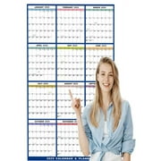 2025 Wall Calendar 12 Month Planner,Large Wall Calendar 2025 ,Daily Erasable Wall Calendar,23x35 Large Grid Calendar 2024 Erasable Calendar for Wall Home Office Daily Calendar Wall Planner