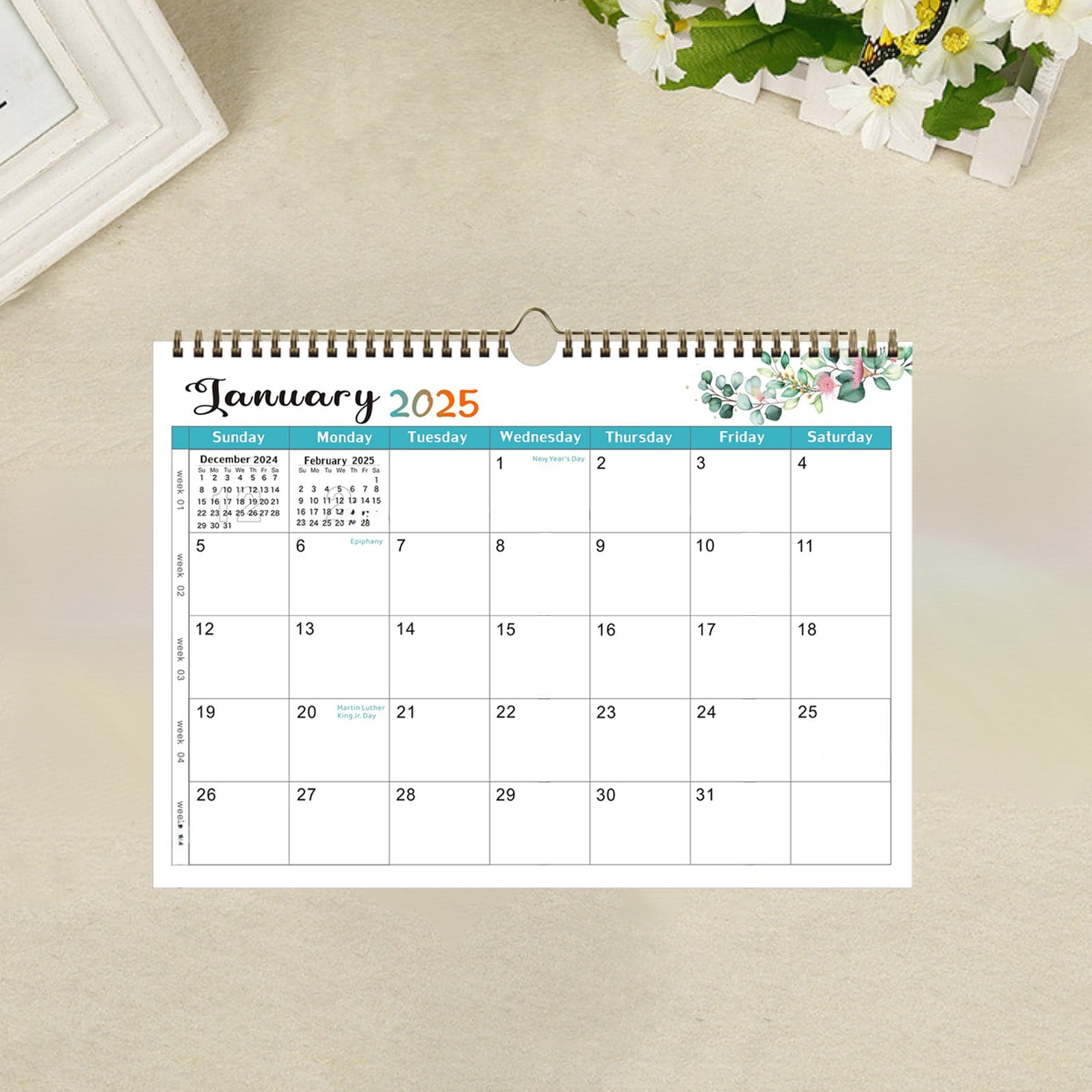 2025 Wall Calendar 18 Month From January 2025 to June 2026 Calendar 2025-2026 Desk Calendar 2025 Hanging Calendar 11.8"x8.66" Thick Paper 2025 Calendar