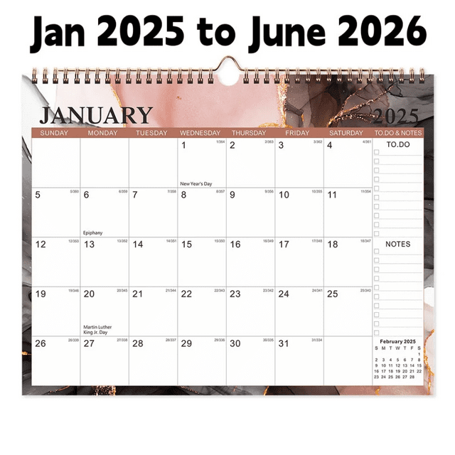 2025 Wall Calendar, 18 Monthly Wall Calendar from January 2025 June 2026, 14.7"X11.4", 2025