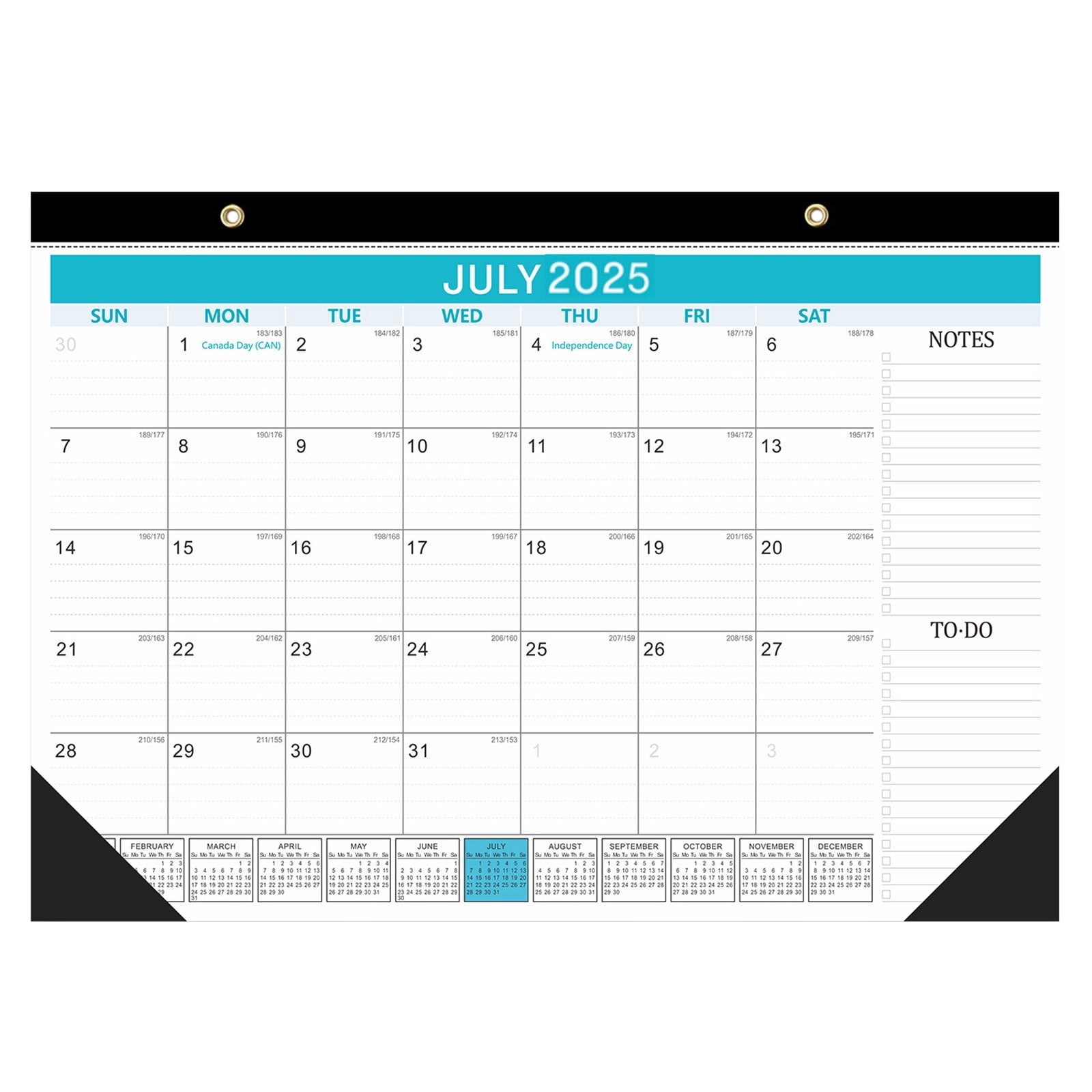 2025 Wall Calendar, 18 Monthly Wall Calendar from January 2025 June