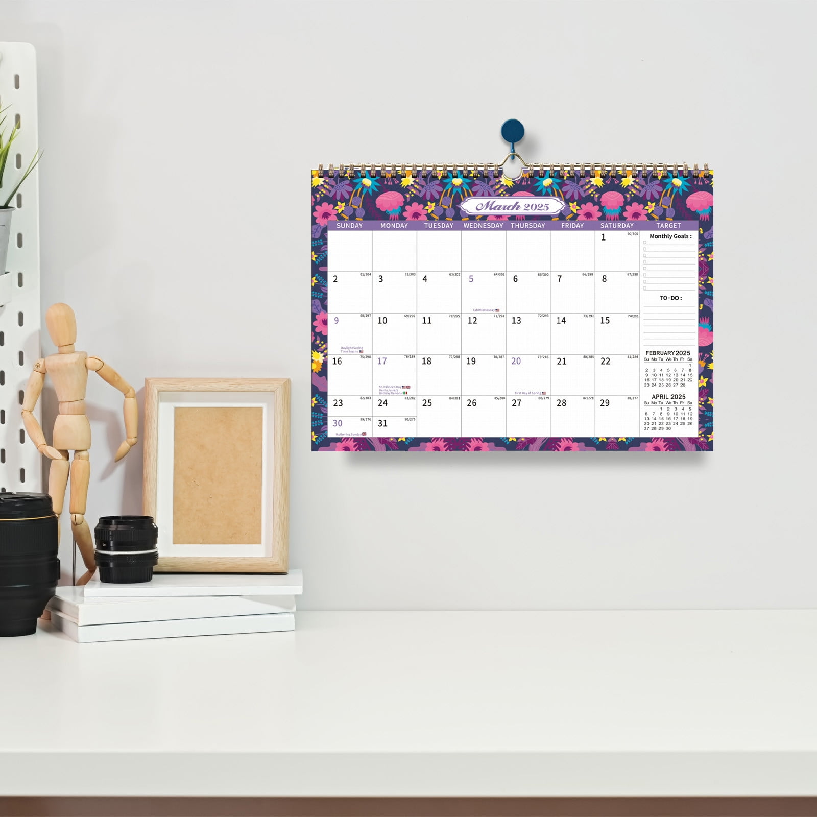 2025 Wall Calendar 2025 Calendar,Jan. 2025 Jun. 2026,12x17 inch,12