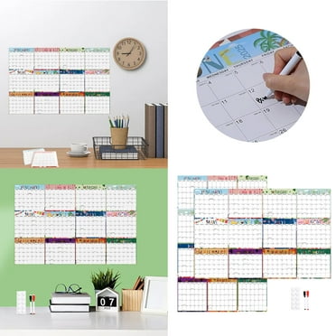 2025 Wall Calendar Erasable Large Wet & Dry Erase Laminated 12 Month Annual Yearly Wall Planner