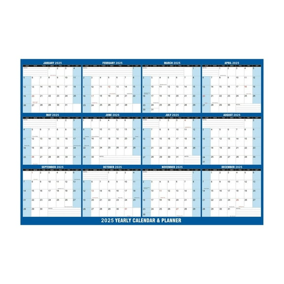 2025 Wall Calendar Large 32x48" Erasable Dry Erase Calendar with Marker - Double Sided Vertical Monthly Planner - Laminated Ghost-Free Surface - January to December 2025