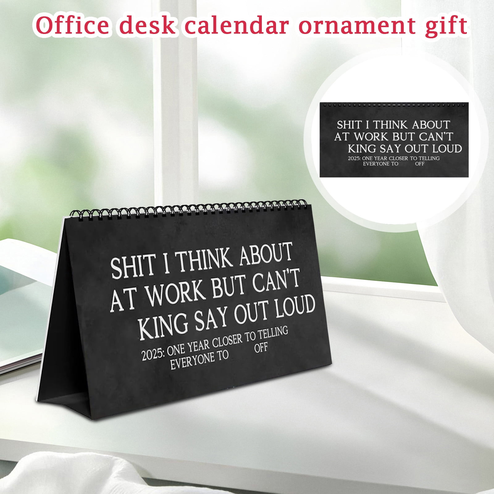 2025 Wall and Desk Calendars Humorous & Ironic Themes, White Elephant Prank Gifts for Office