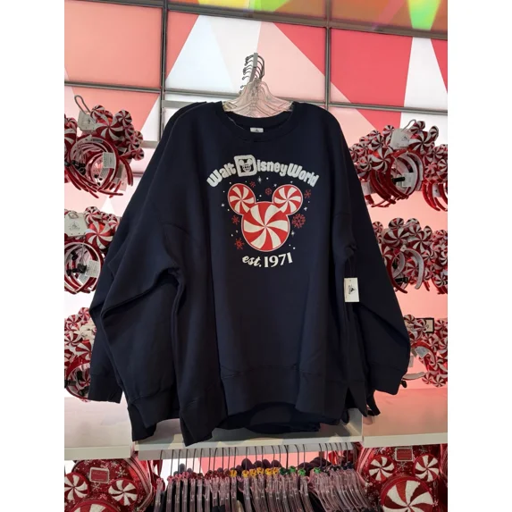 2025 Walt Disney World Christmas Candy Pullover sweatshirt,Black Color,Size XL