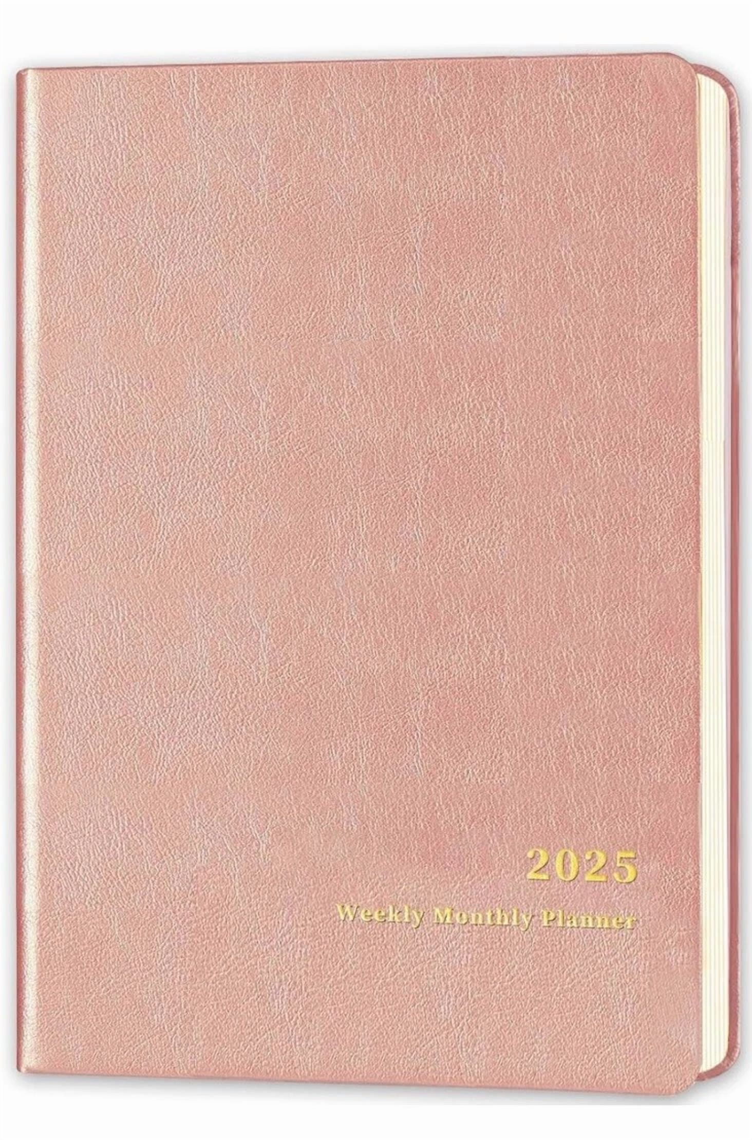 2025 Weekly Monthly Planner 5X8 Rose Golden