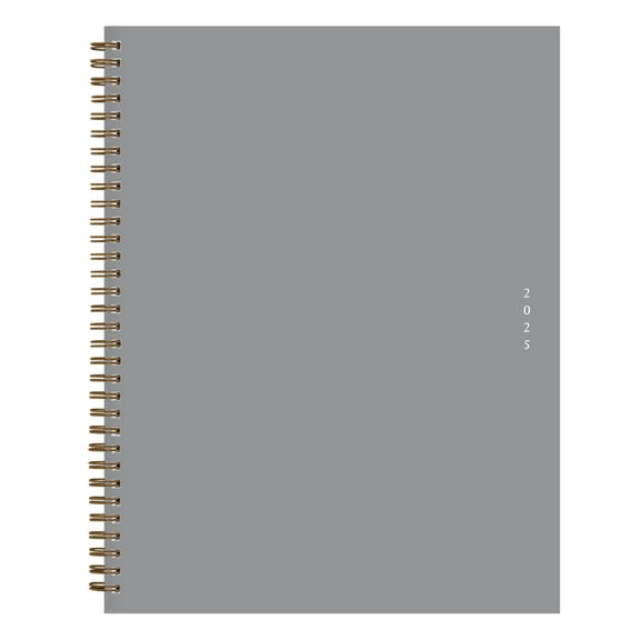 2025 Weekly Monthly Planner, 8.5x11, Blue Sky Green Earth, Mid Gray
