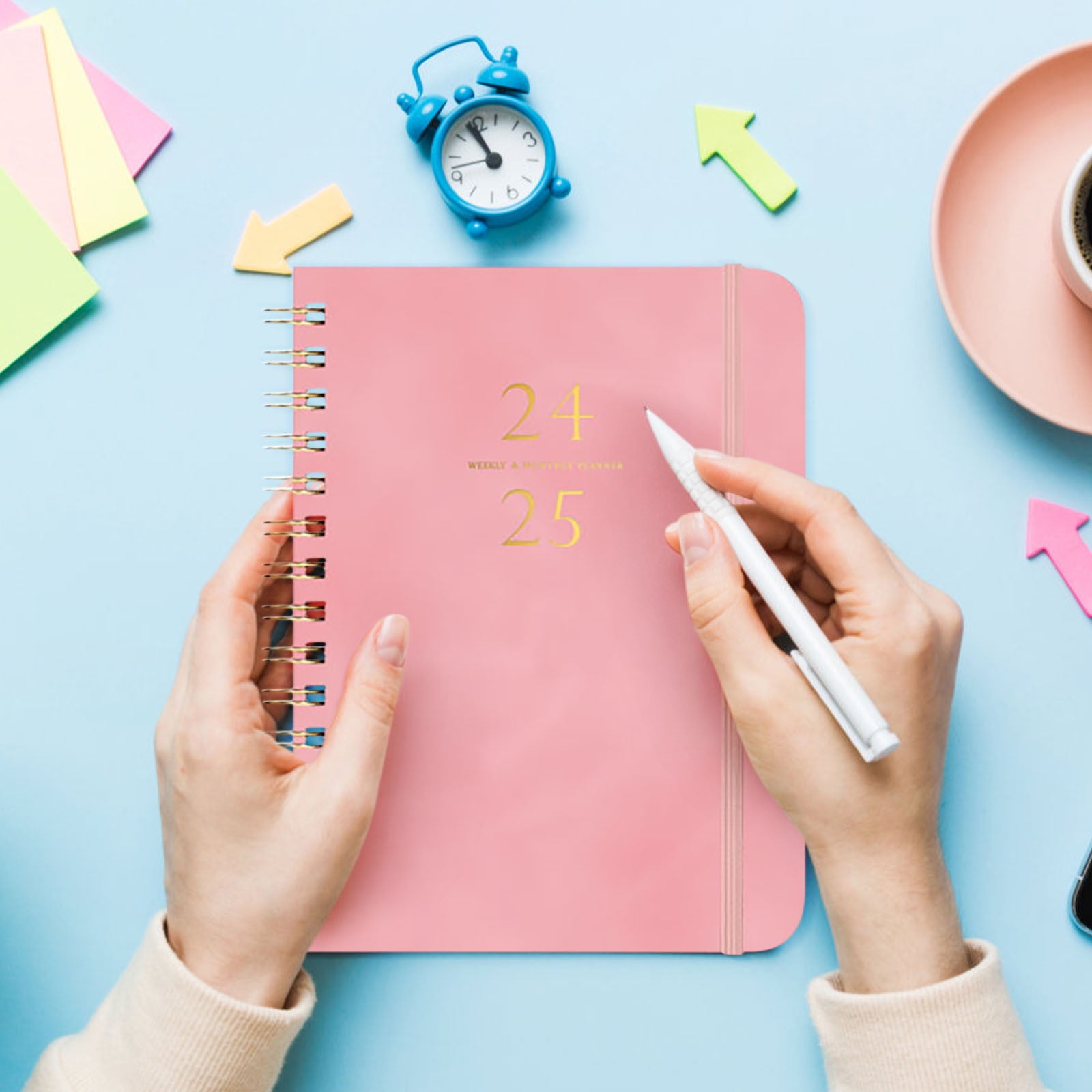 2025 Weekly Planner Diary A5 Coil Planner Taped Notebook Book 140 Page Weekly Monthly Planner