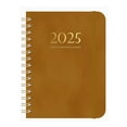 thumbnail image 1 of 2025 Weekly Planner Diary A5 Notebook – Coil Bound, 140 GSM Thick Paper, Soft Leather Cover, Elastic Strap, 21.5x15.2cm, Flat-Lay Design, Eye Protection, Bookmark Included, 1 of 3
